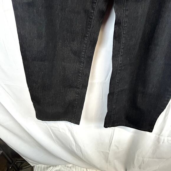 CJ Banks Jeans Women size 16W Petite stretch 36x29 Black straight - Picture 6 of 12